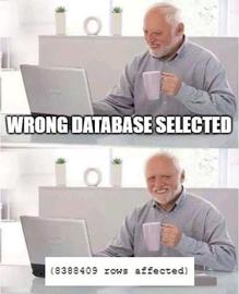 wrong database